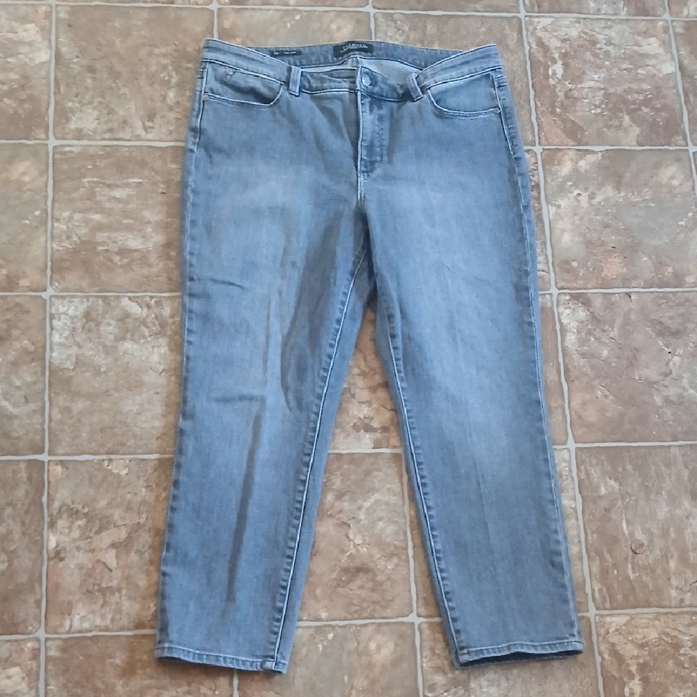 GUC Talbots Flawless Slim Ankle Gray Jeans Size 12